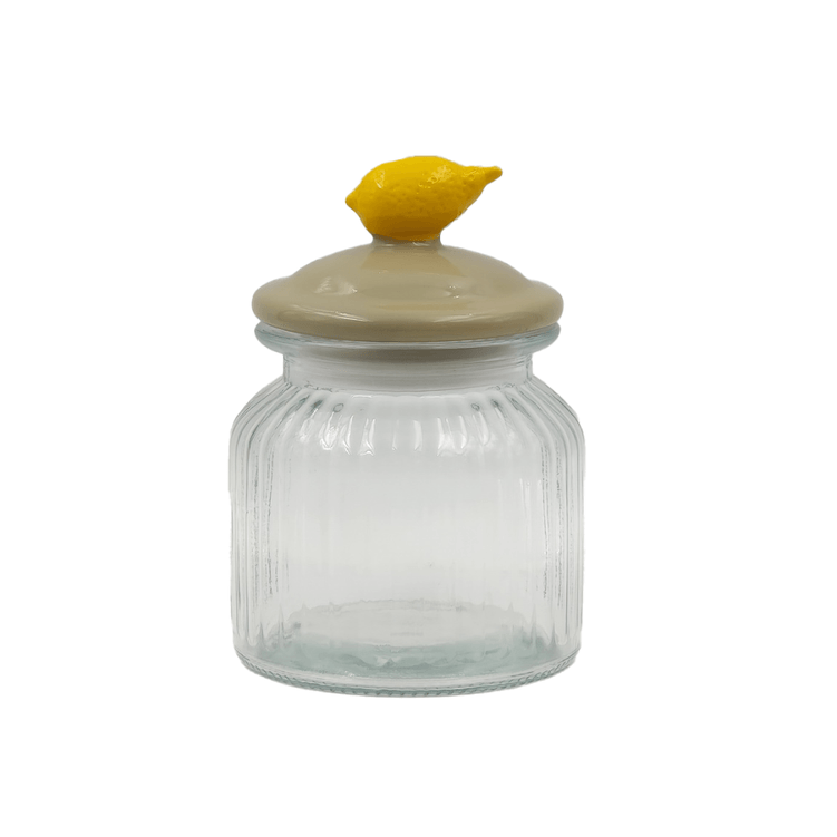 Pote De Vidro Canelado Limone 600Ml - Tuut